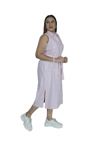 Shirt Dress with Belt & Front Pockets