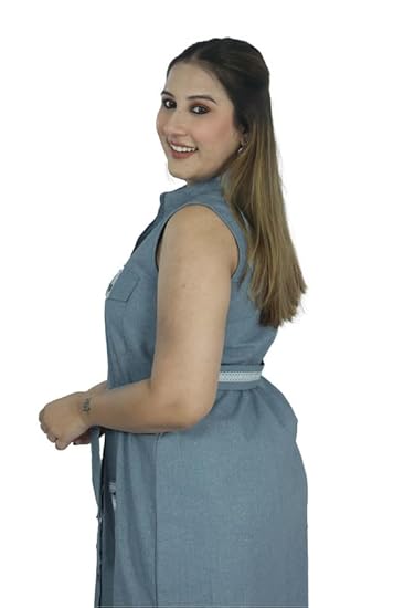 Shirt Dress with Belt & Front Pockets