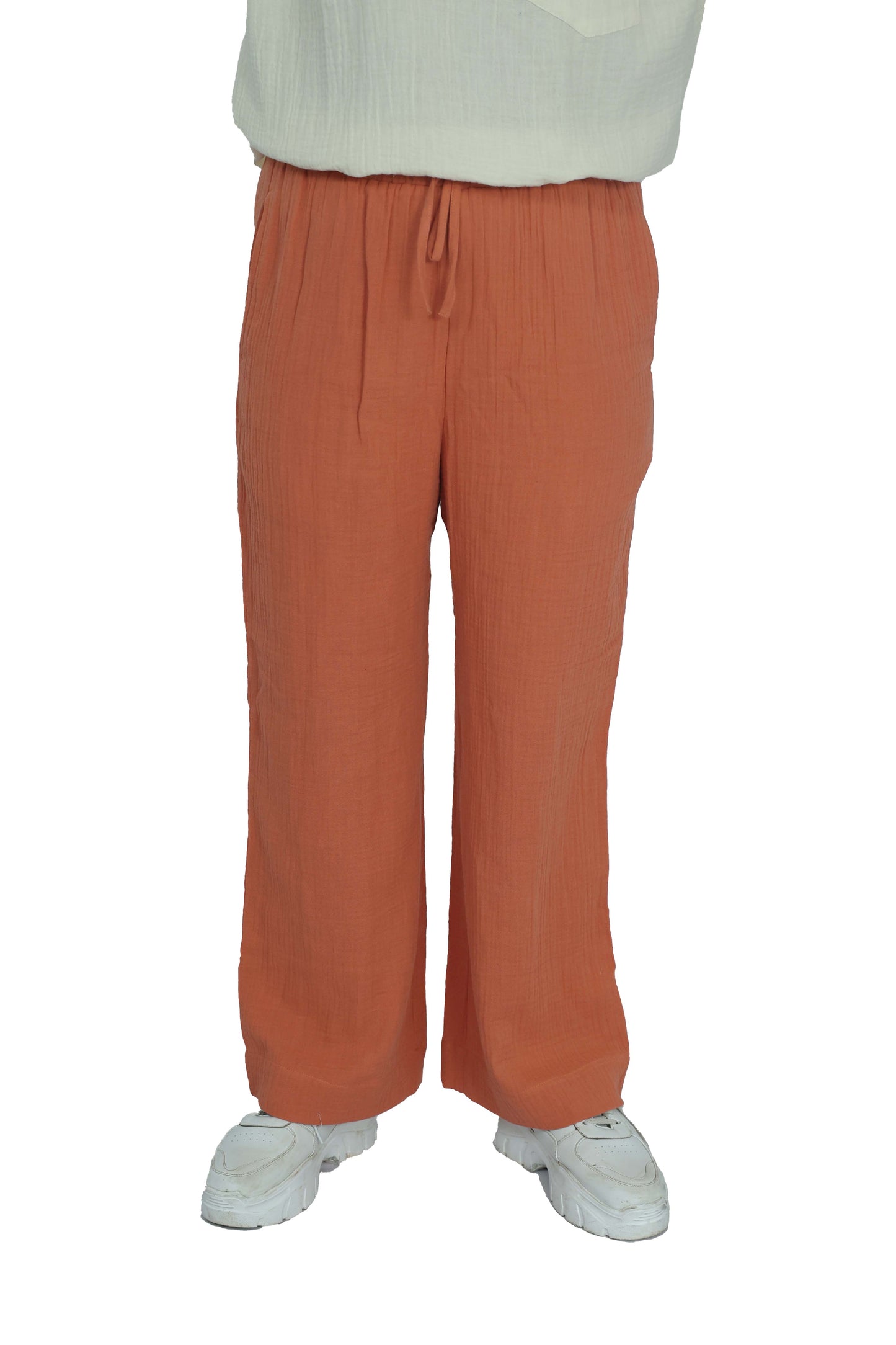 Straight Pants with Side Pockets