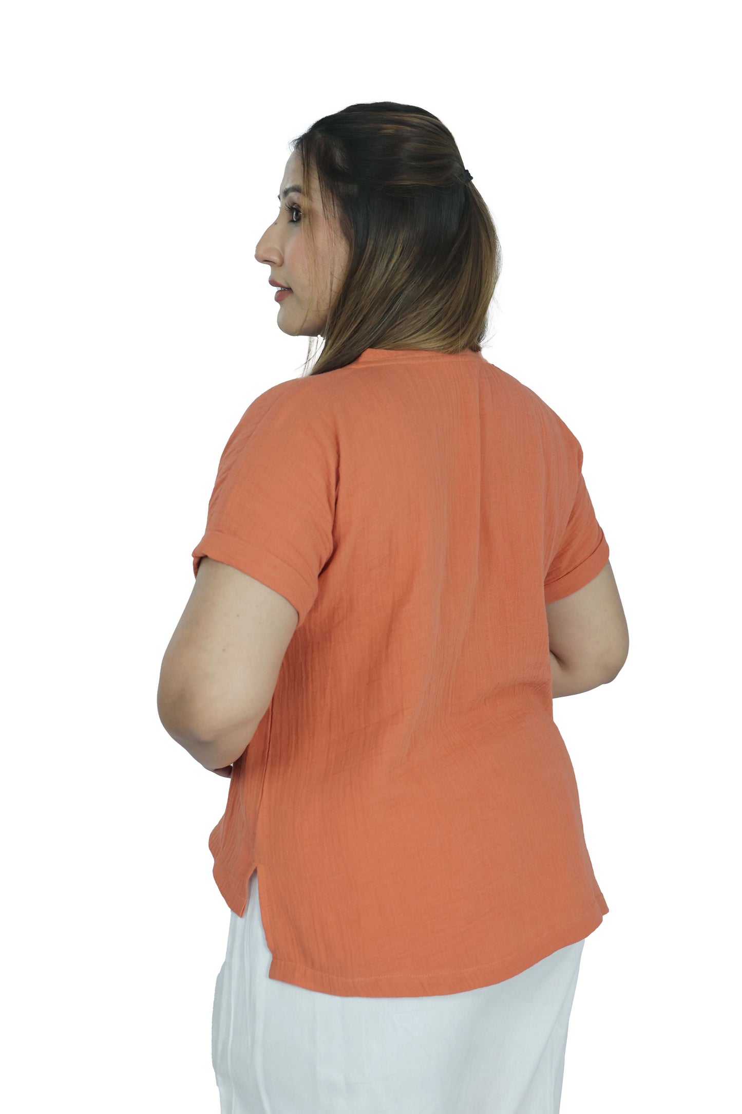 Top with Embroidered Pocket Detail