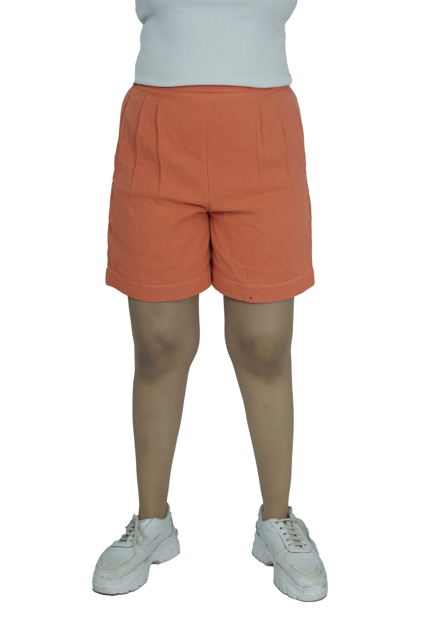 High-Waist Shorts with Side Pockets