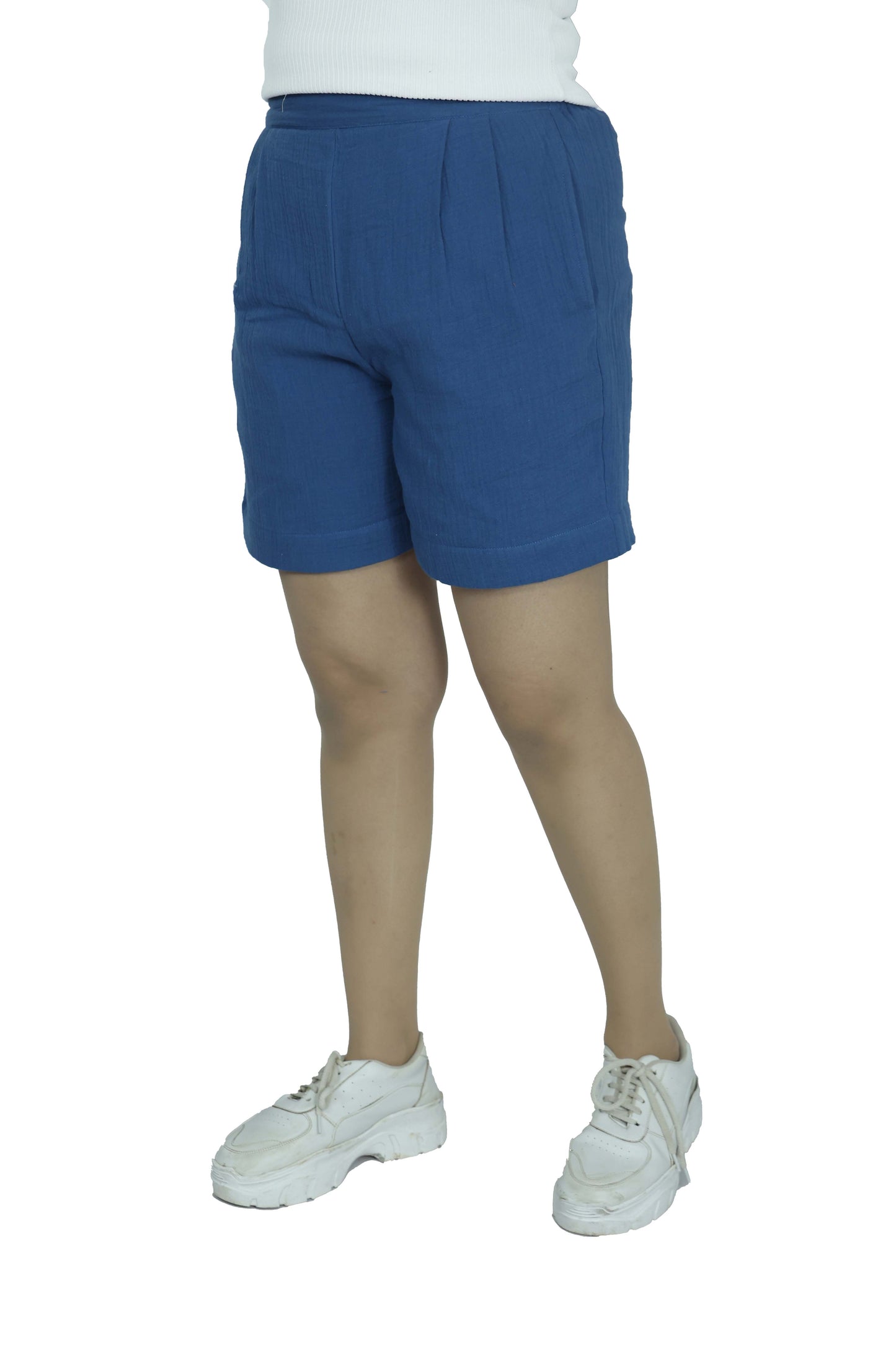 High-Waist Shorts with Side Pockets