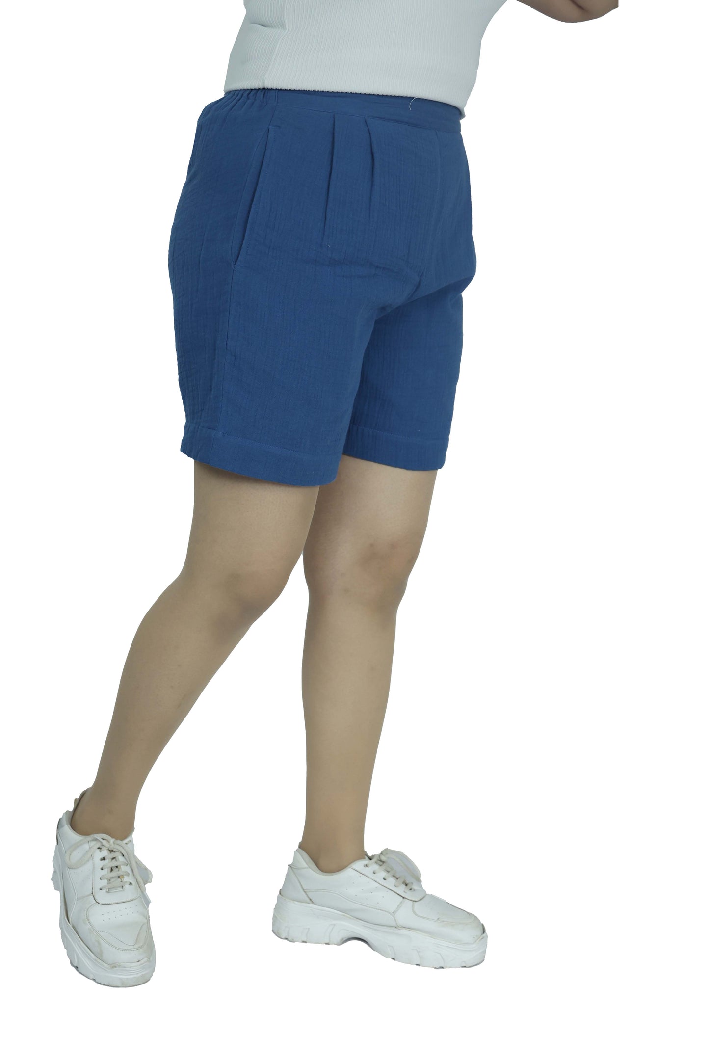 High-Waist Shorts with Side Pockets