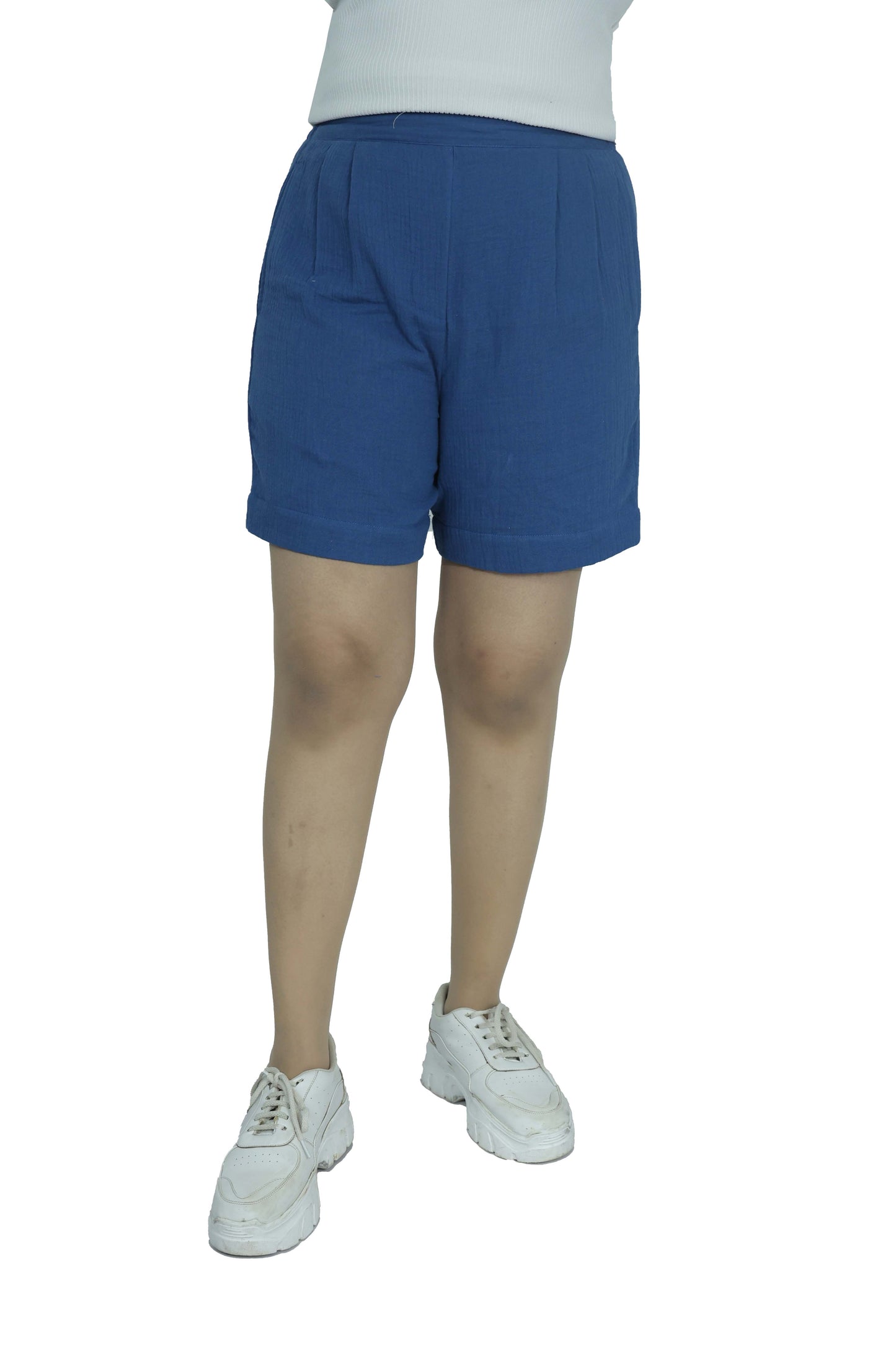High-Waist Shorts with Side Pockets