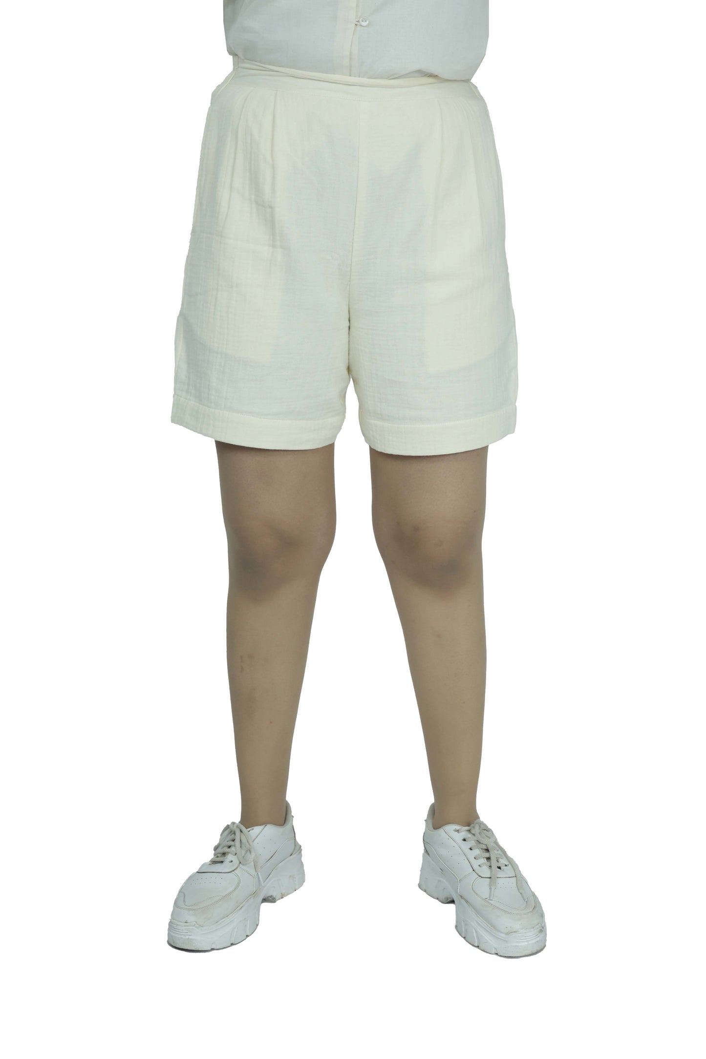 High-Waist Shorts with Side Pockets