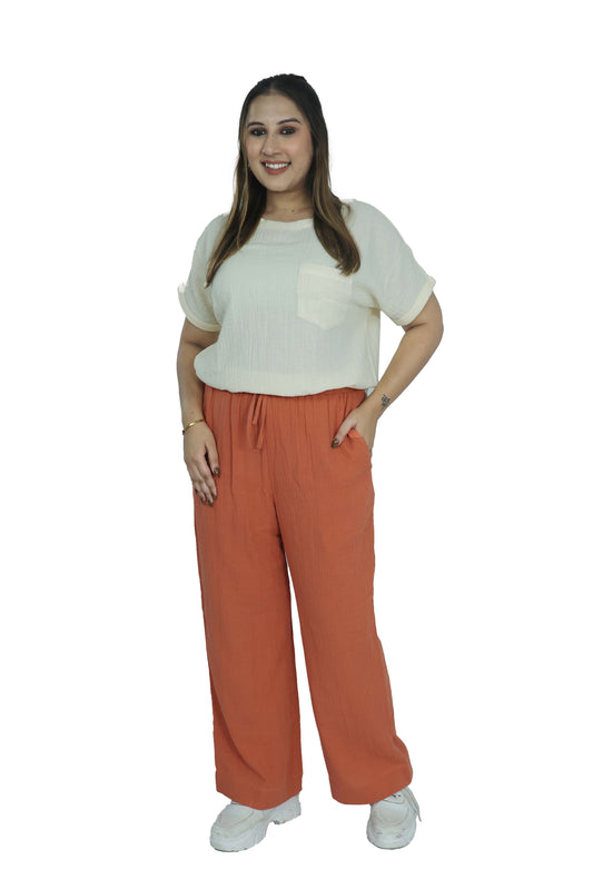 Straight Pants with Side Pockets