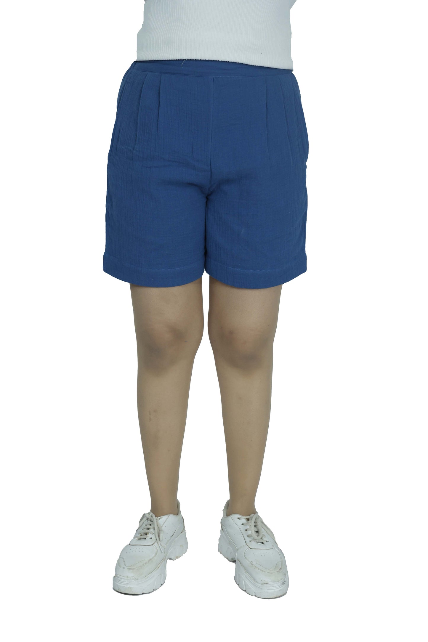 High-Waist Shorts with Side Pockets