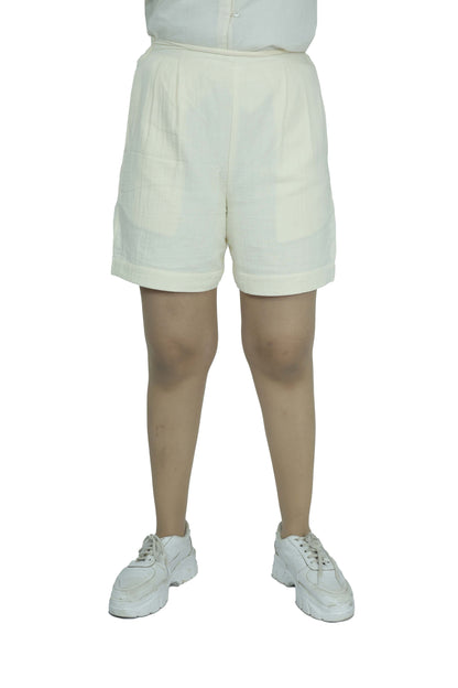 High-Waist Shorts with Side Pockets